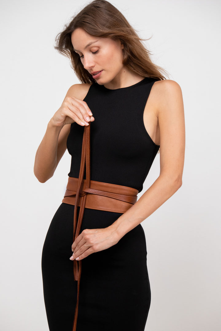 Obi Wrap Belt - Cognac - Second Sale