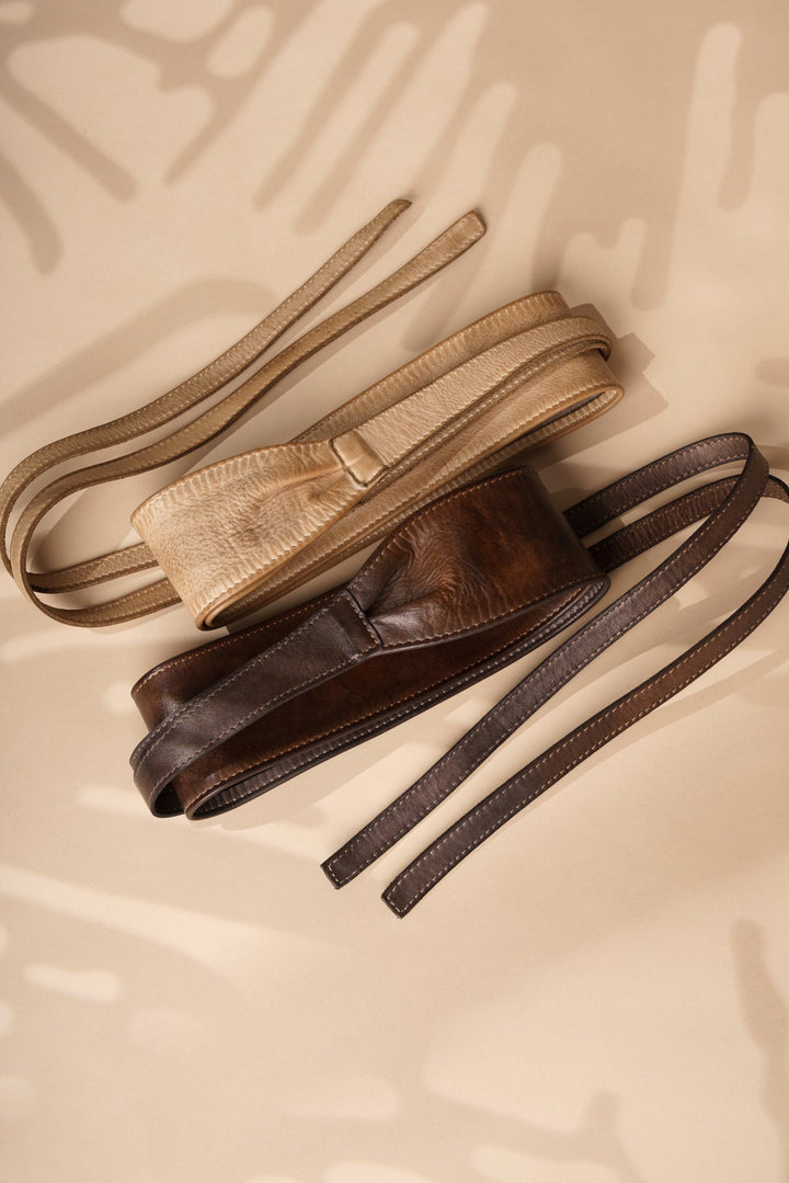 LUSHER OBI BELT, LUSHER ITALIAN LEATHER OBI BELT, SOFT LEATHER OBI BELT, 