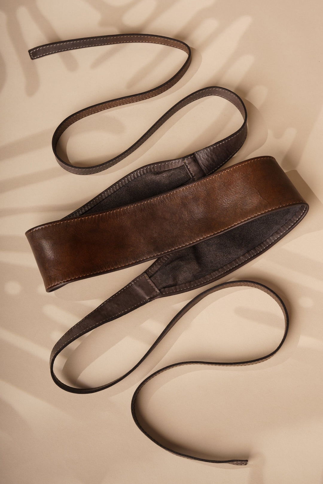 LUSHER OBI VEGETABLED TANNED LEATHER - BROWN, 
