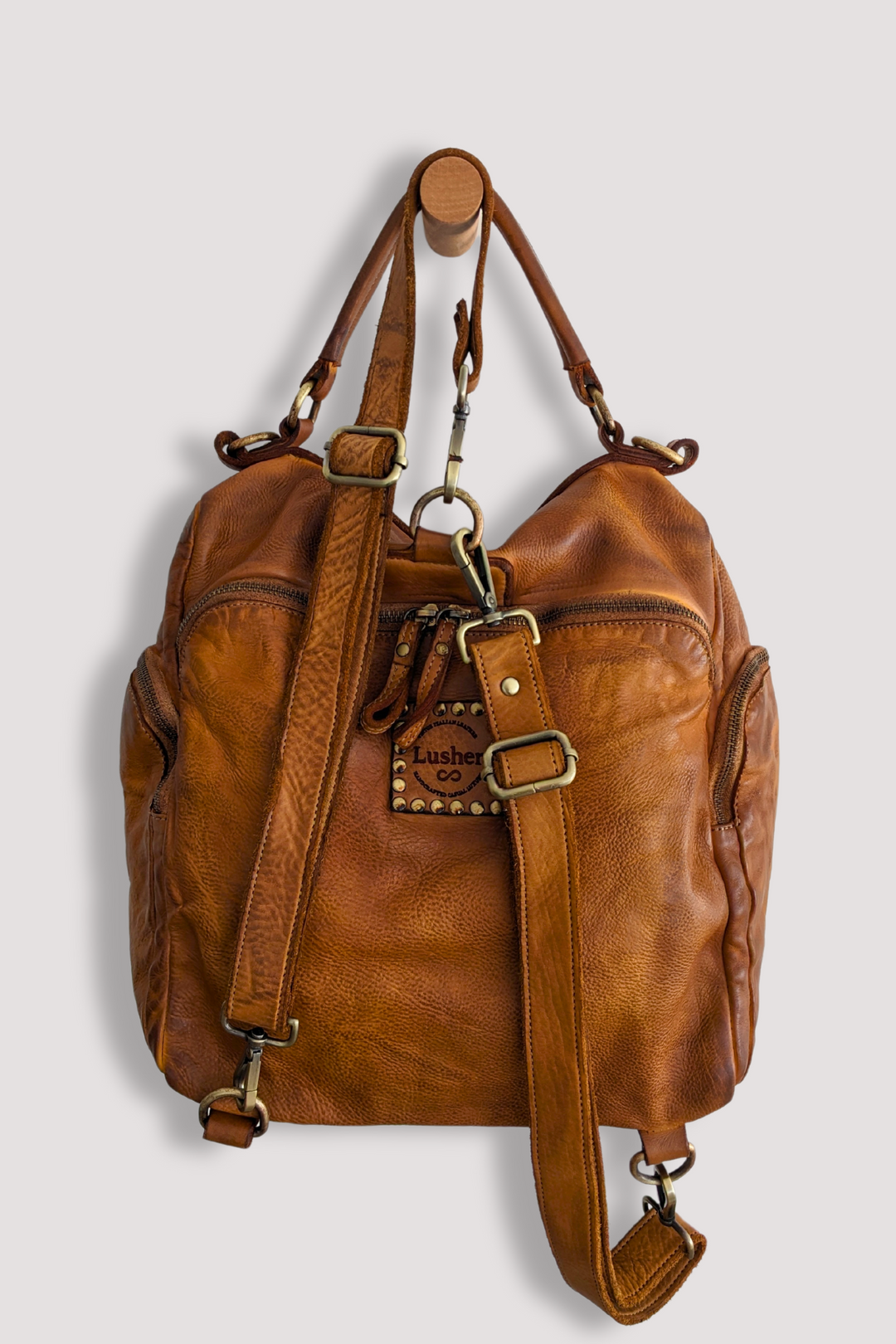 Quest Backpack Purse - Cognac Rocks