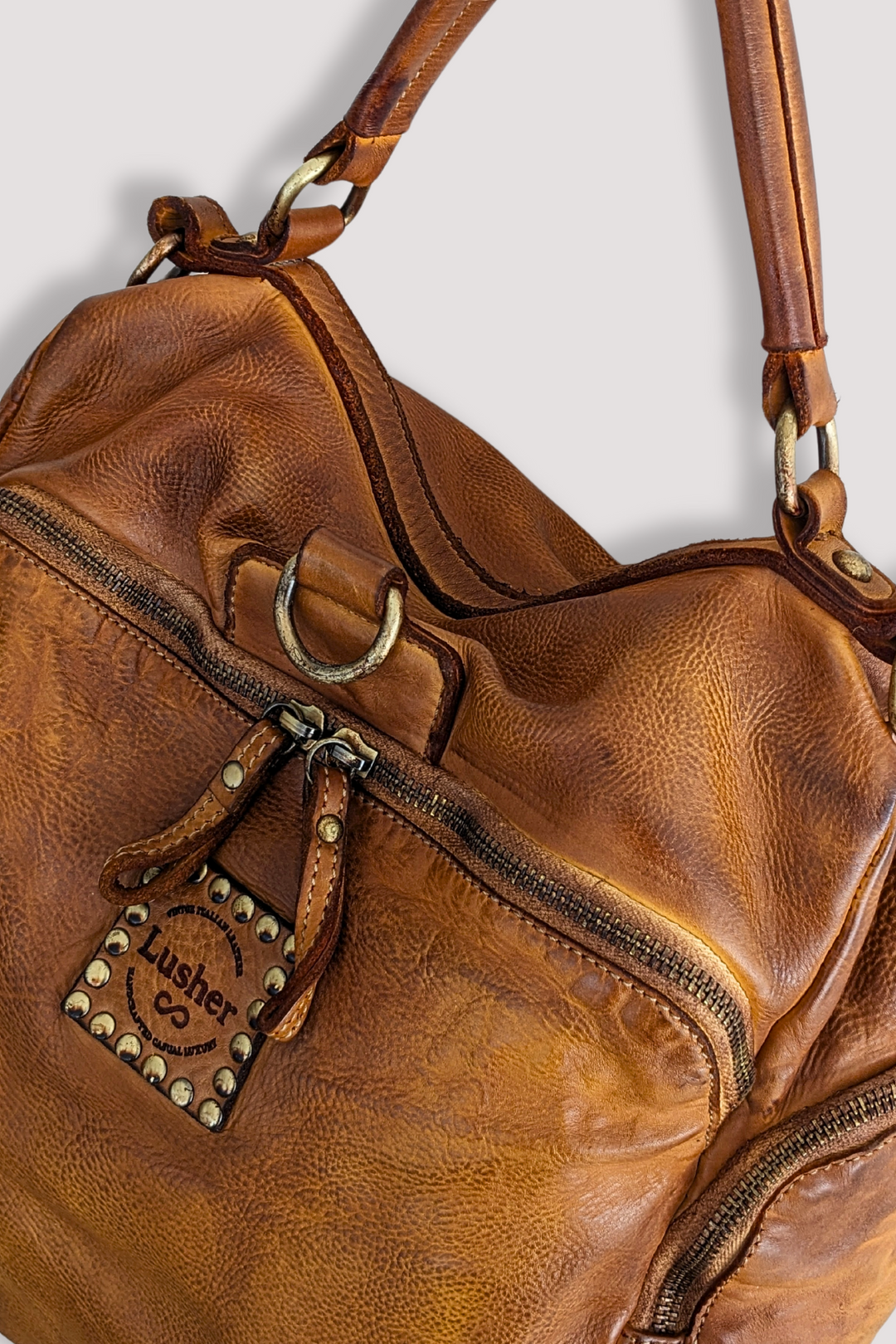 Quest Backpack Purse - Cognac Rocks