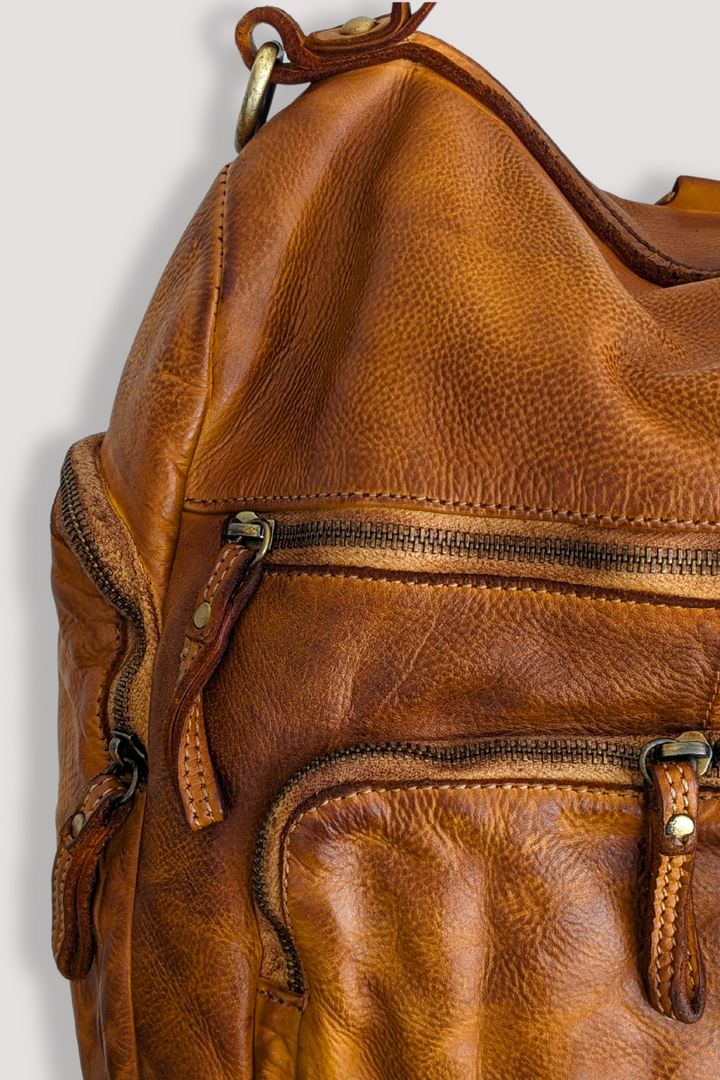 Quest Backpack Purse - Cognac Rocks