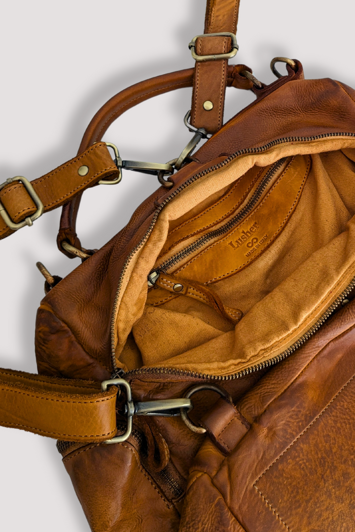 Quest Backpack Purse Cognac Rocks LUSHER