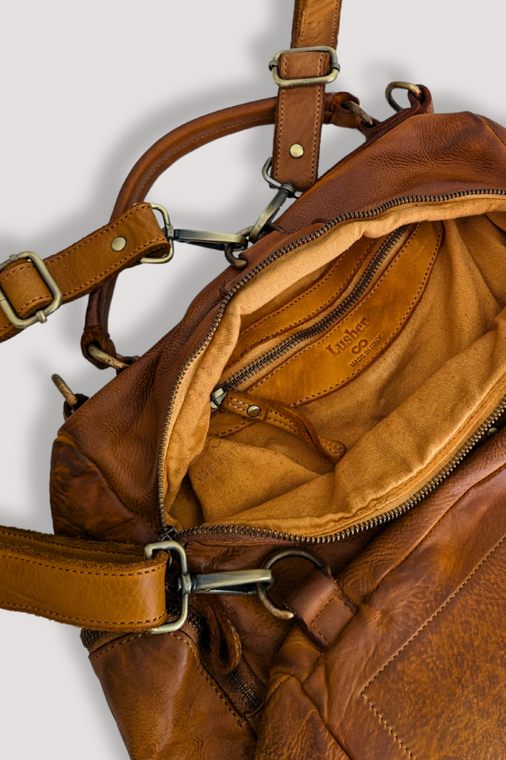 Quest Backpack Purse - Cognac Rocks