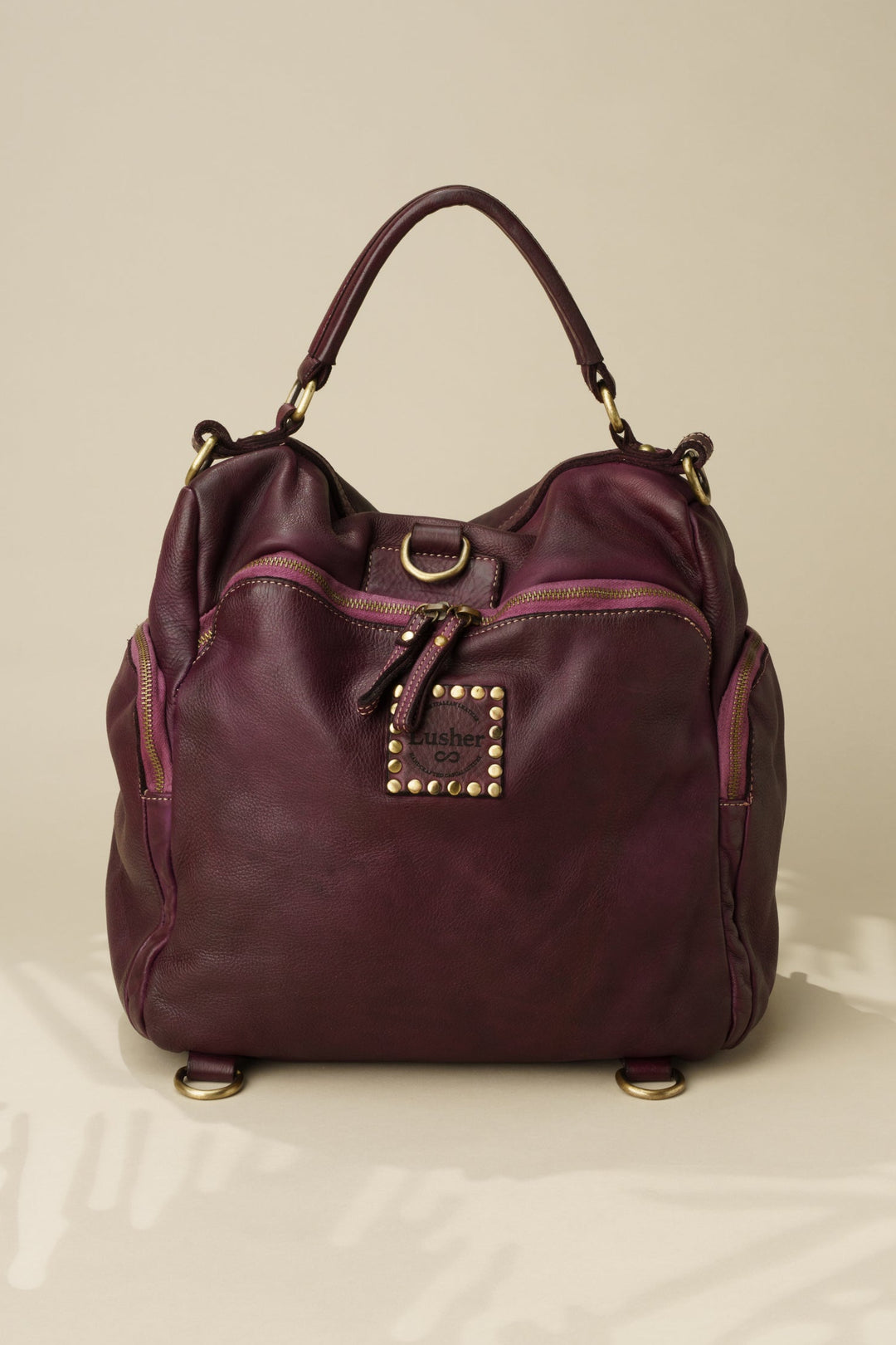 LUSHER QUEST BACKPACK PURSE PLUM