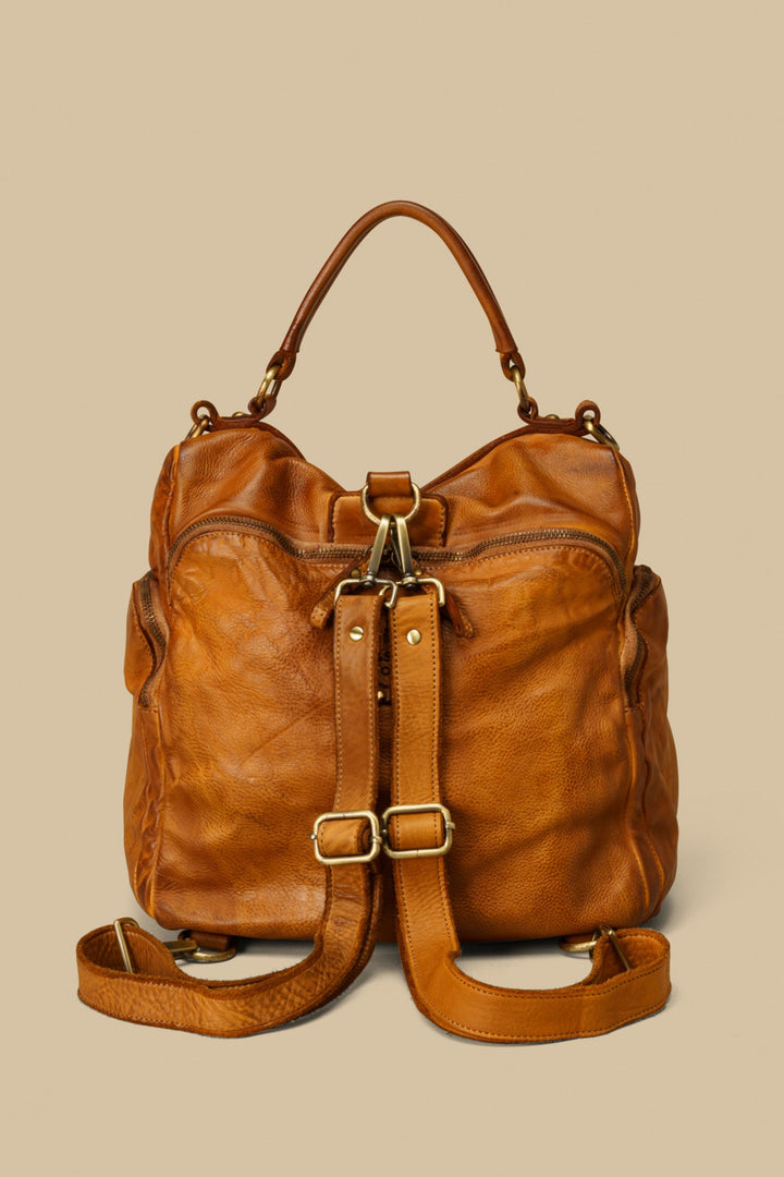 Quest Backpack Purse - Cognac Rocks