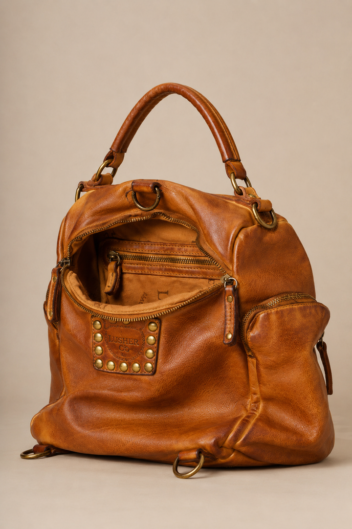 Quest Backpack Purse - Cognac