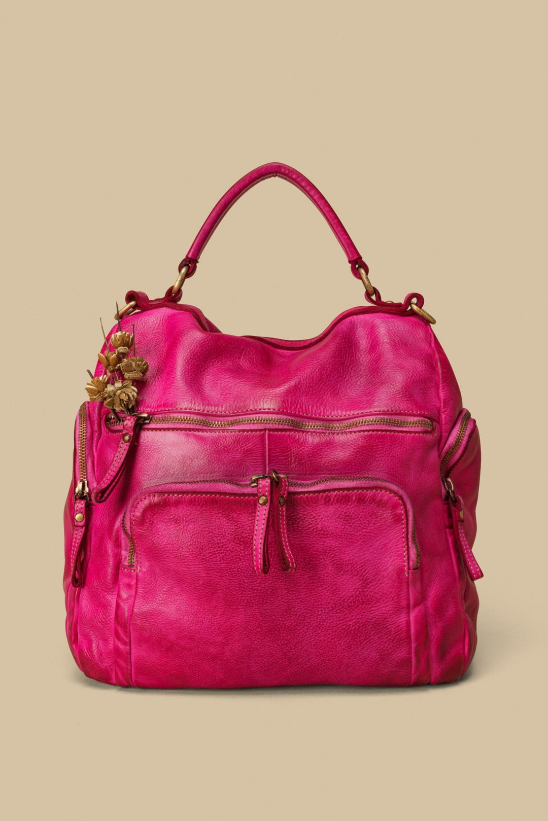 QUEST BACKPACK PURSE, FUCHSIA PINK LEATHER BACKPACK, LUSHER QUEST BACKPACK PURSE, SOFT LEATHER BACKPACK, MIA BACKPACK, FREE PEOPLE MAMA MIA BACKPACK, COACH BACKPACKS, GIORGIO BRATO BACKPACK