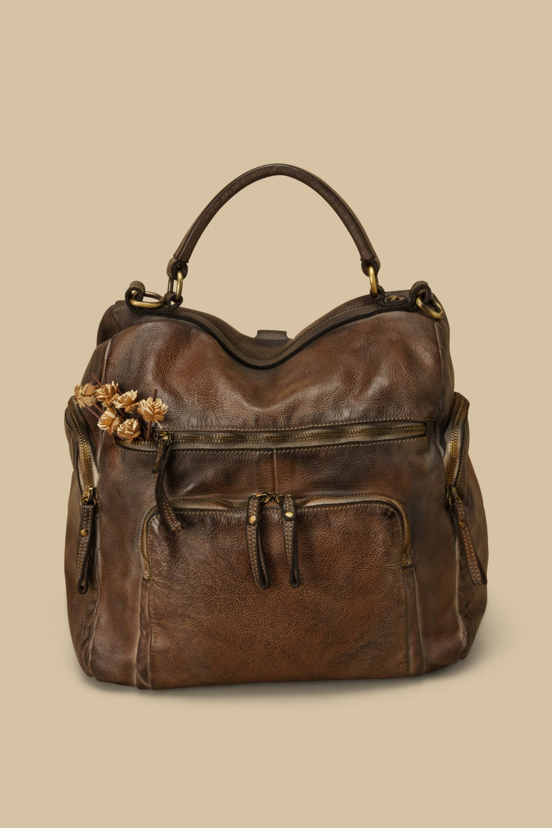 brown leather boho backpack Quest Backpack Purse