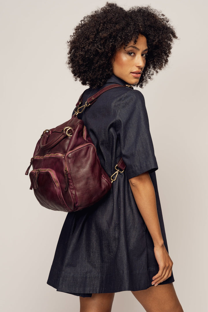 LUSHER QUEST BACKPACK PURSE PLUM