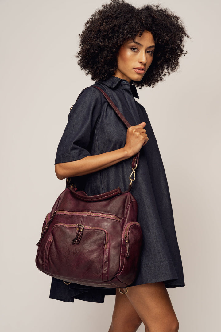 LUSHER QUEST BACKPACK PURSE PLUM
