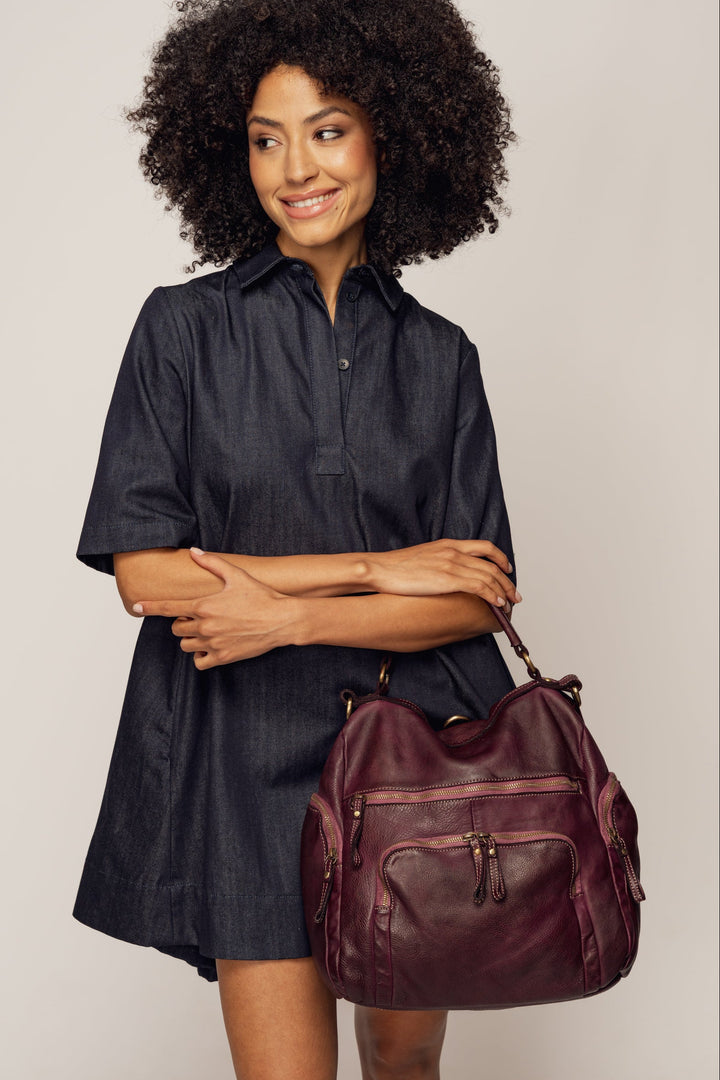 LUSHER QUEST BACKPACK PURSE PLUM