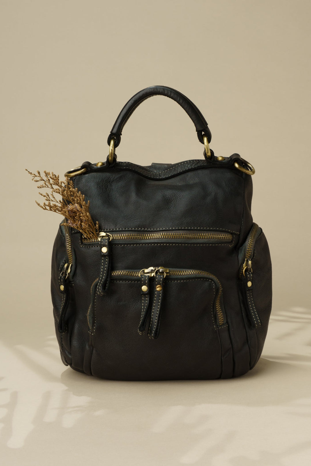 LUSHER MINI QUEST BACKPACK PURSE - BLACK, QUEST MINI BACKPACK PURSE IN BLACK