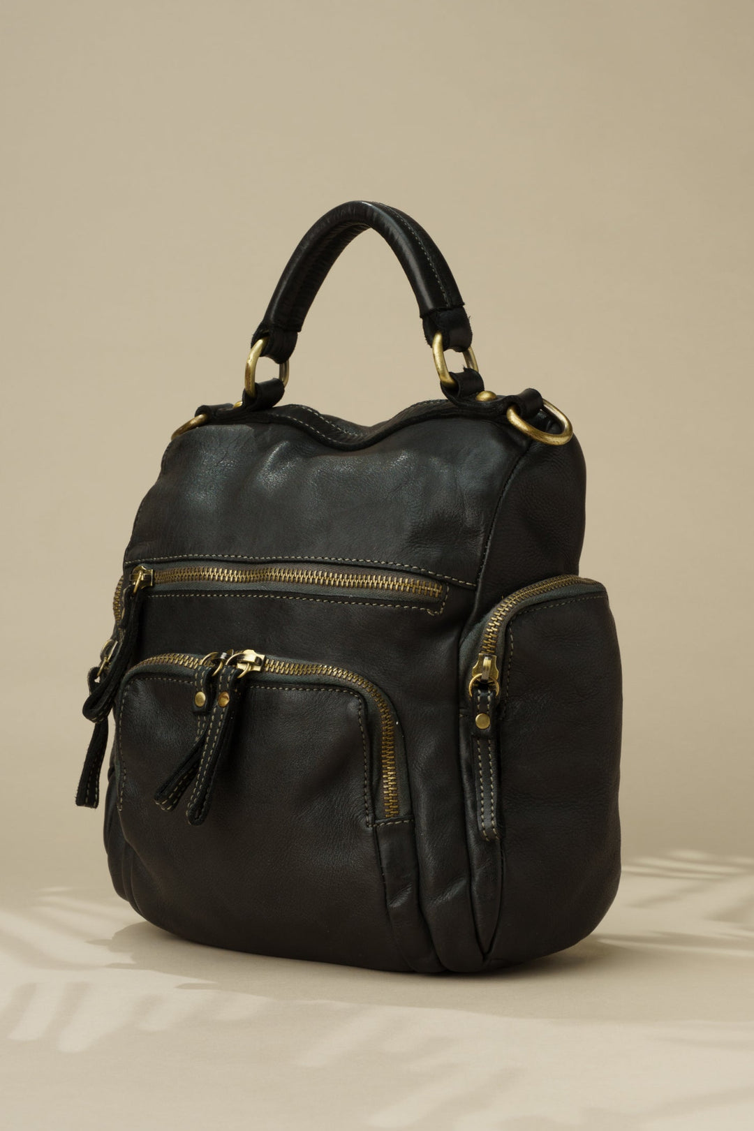 LUSHER MINI QUEST BACKPACK PURSE - BLACK, QUEST MINI BACKPACK PURSE IN BLACK