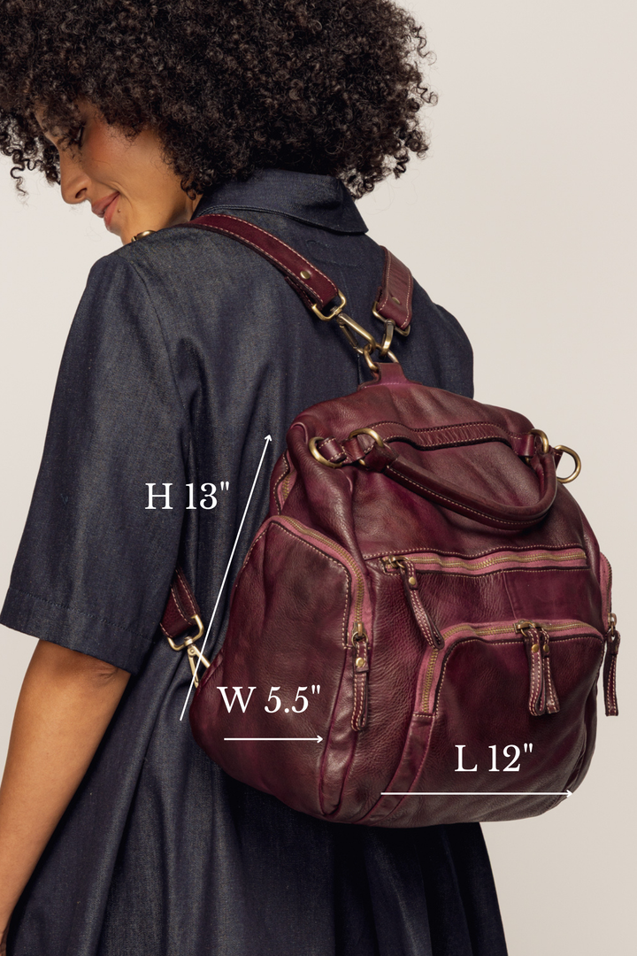 Quest Backpack Purse - Plum
