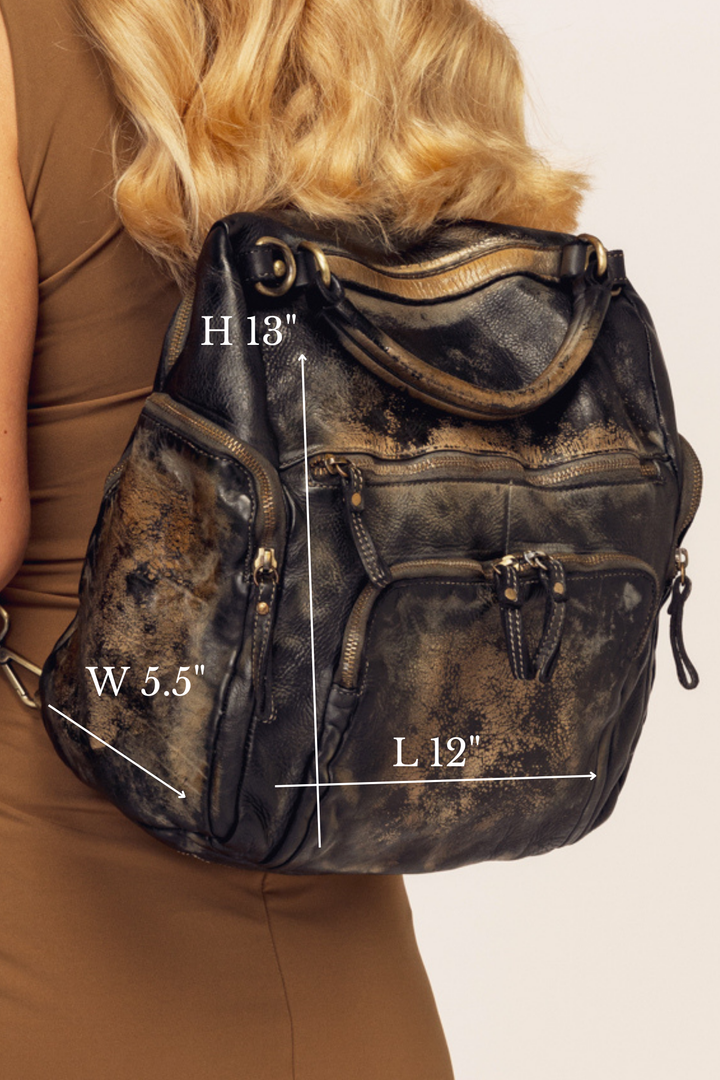 Quest Backpack Purse - Black Raw Onyx - Collectors Edition