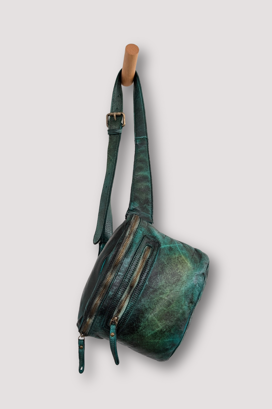 Rider Crossbody Sling Bag - Gold Green