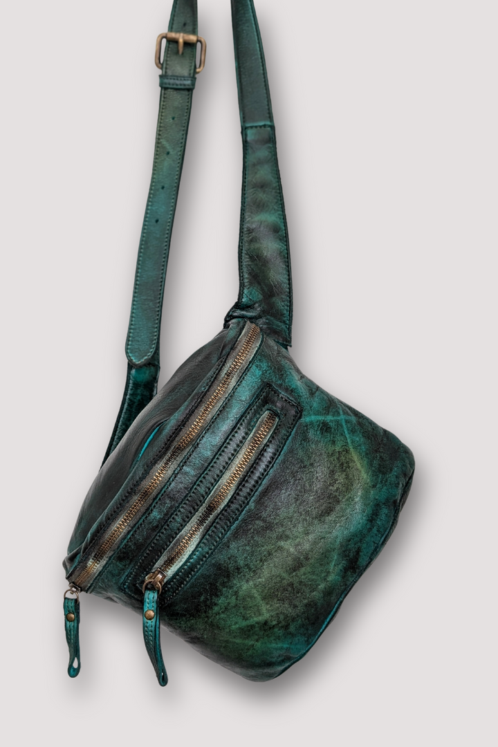 Rider Crossbody Sling Bag - Gold Green