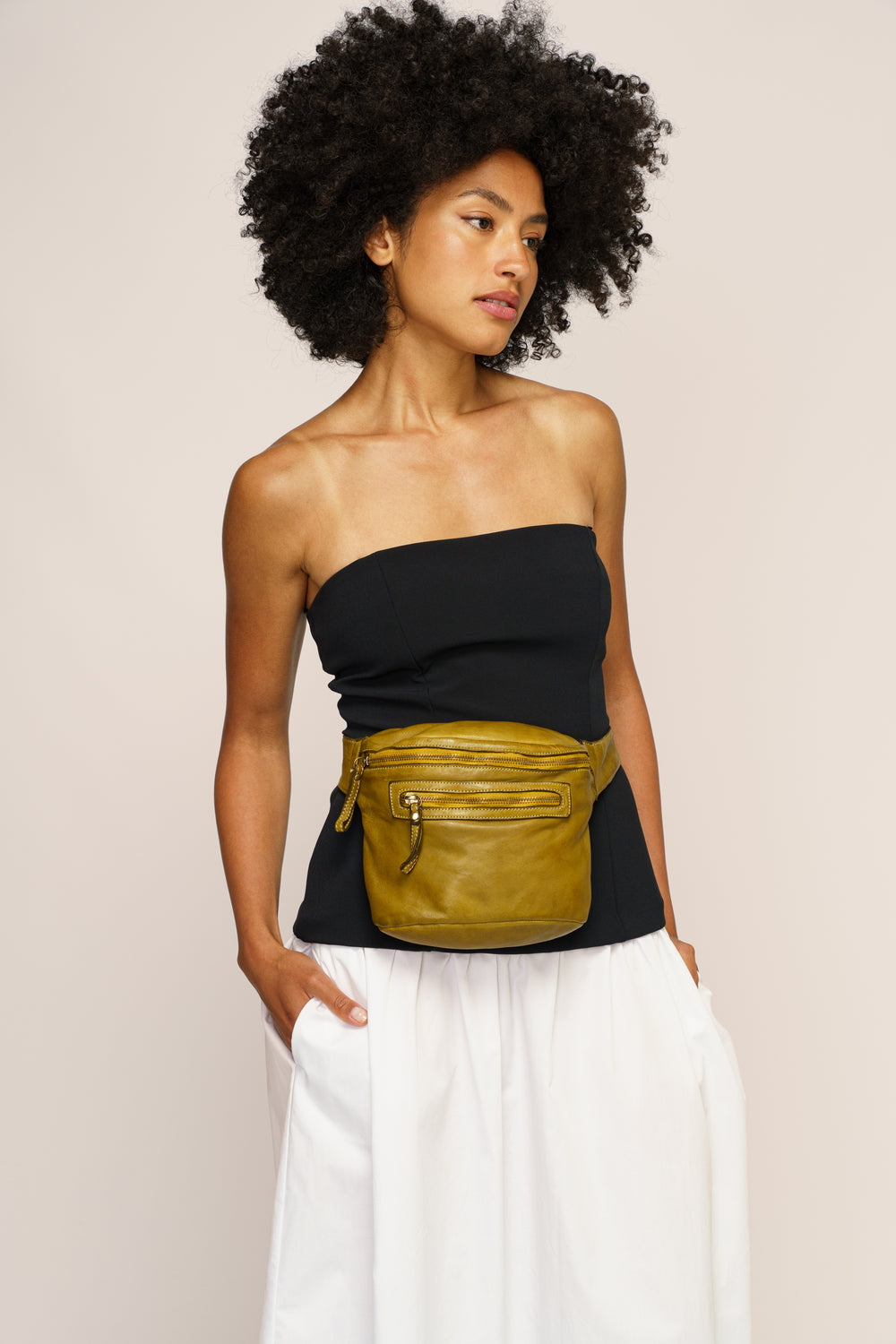 LUSHER RIDER SLING BAG PISTACHIO GREEN, LUSHER LEATHER SLING BAGS, LUSHER  BELT BAG, LUSHER FANNYPACKS