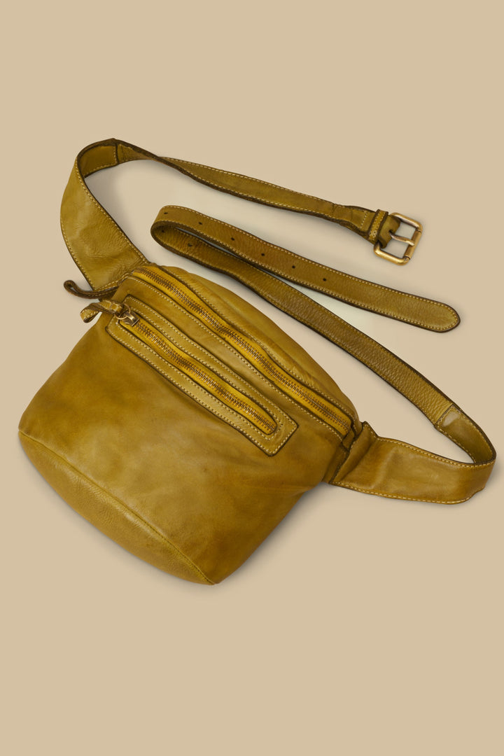 LUSHER RIDER SLING BAG PISTACHIO GREEN, LUSHER LEATHER SLING BAGS, GREEN LEATHER SLING BAG