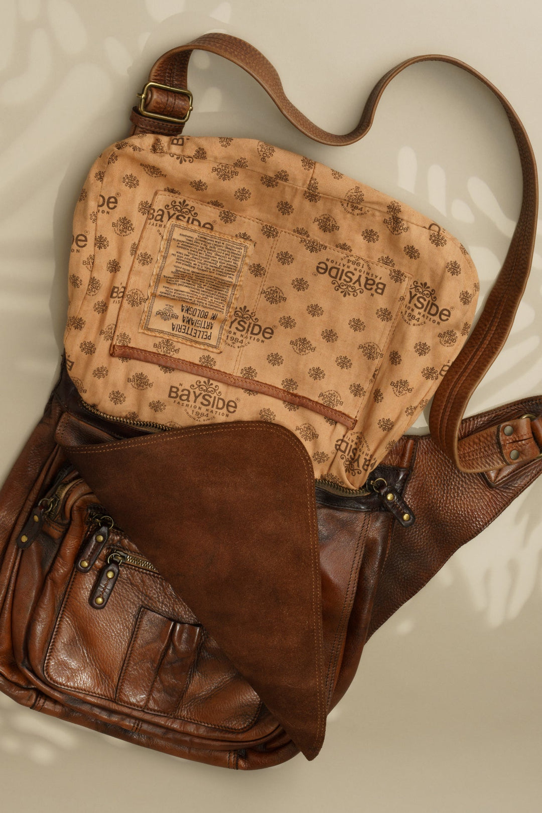 BAYSIDE84 Crossbody Saddle Bag - Cigar Brown