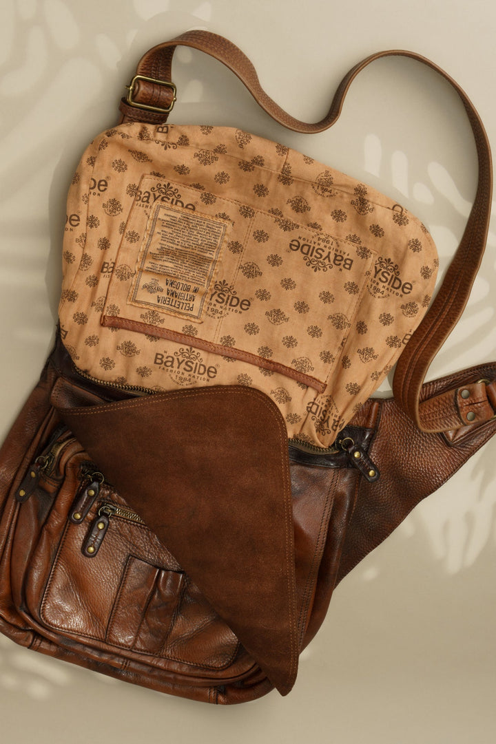 BAYSIDE84 Crossbody Saddle Bag - Cigar Brown
