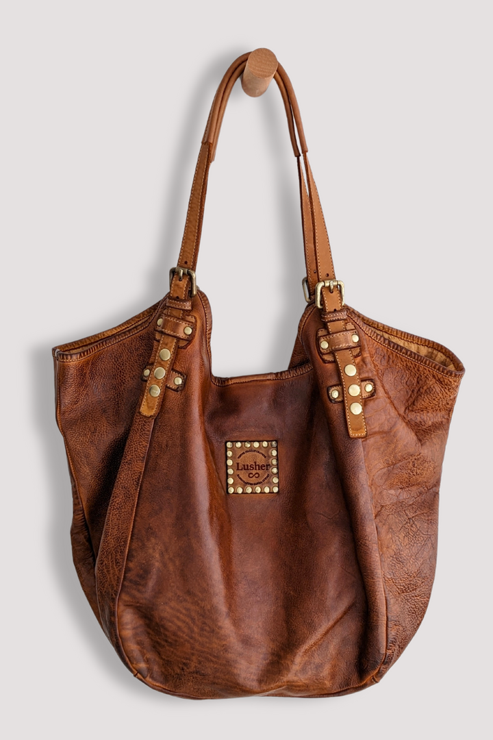 Soft & Slouchy Hobo - Cognac Rocks