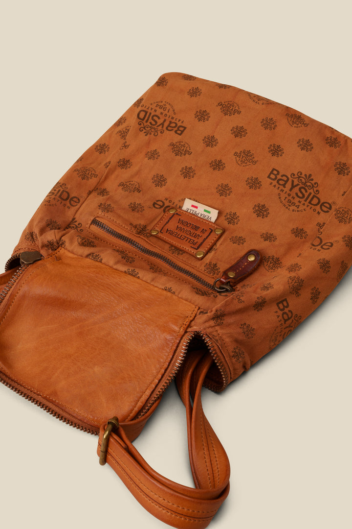 Bayside84 Soft and Slouchy Small Backpack - Cognac