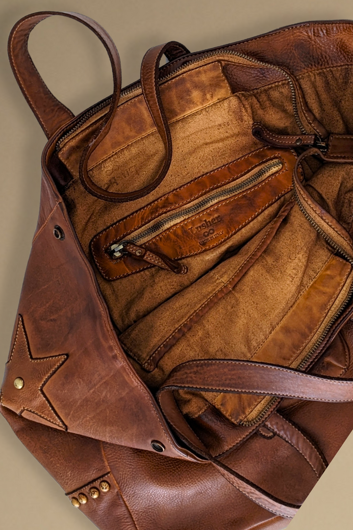 Star Tote - Cognac Rocks