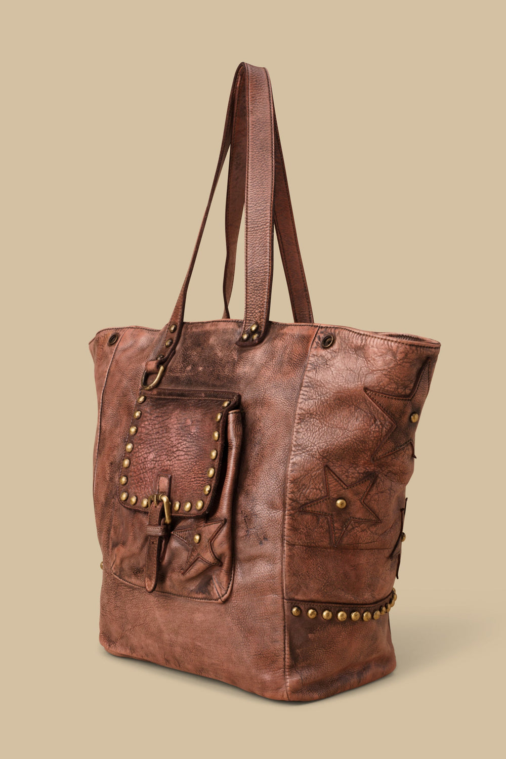 LUSHER STAR TOTE IN GRAFFITI BLUSH, LUSHER LEATHER XL STAR TOTE, LUSHER ITALIAN LEATHER BAGS