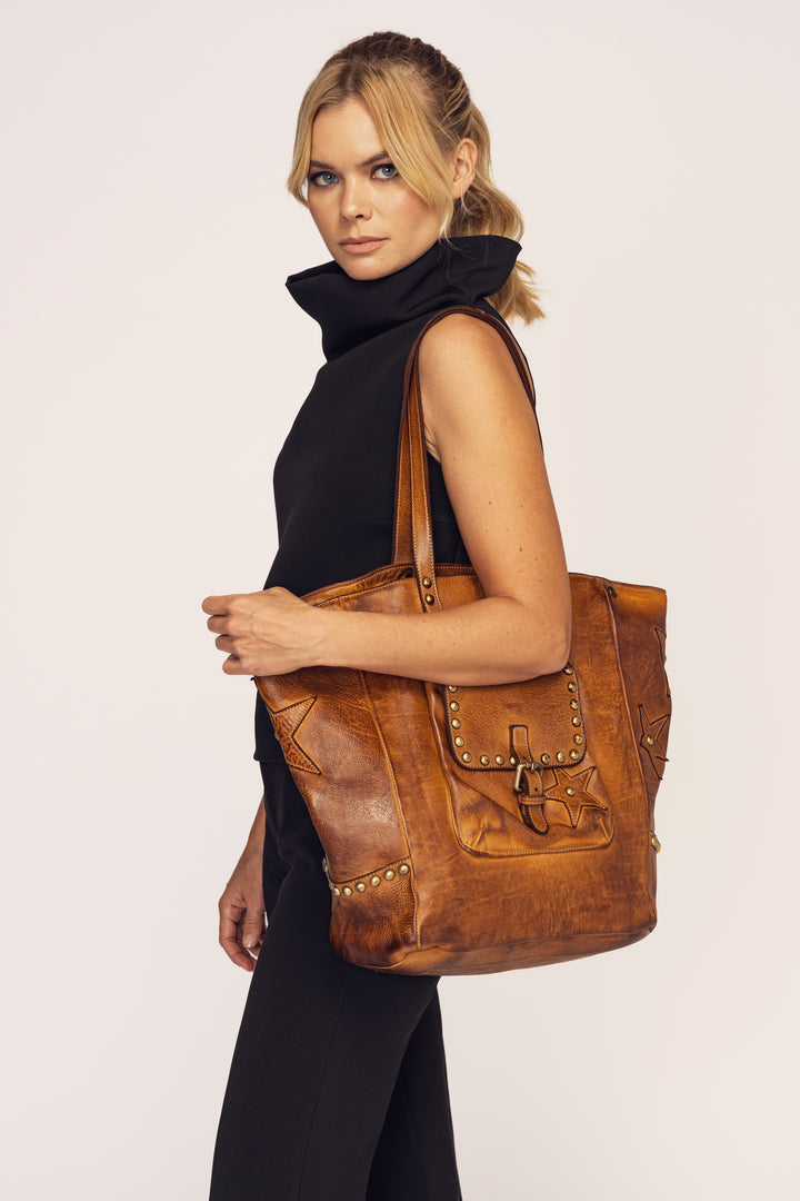 Star Tote - Cognac Rocks