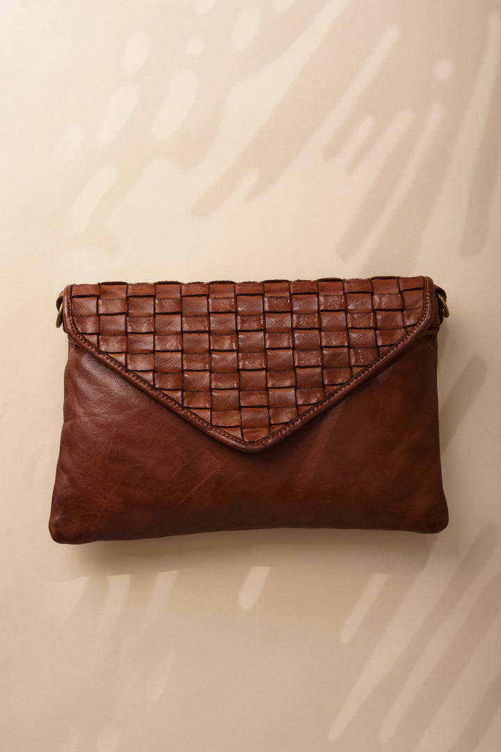 Siena Envelope Clutch - Cognac | LUSHER