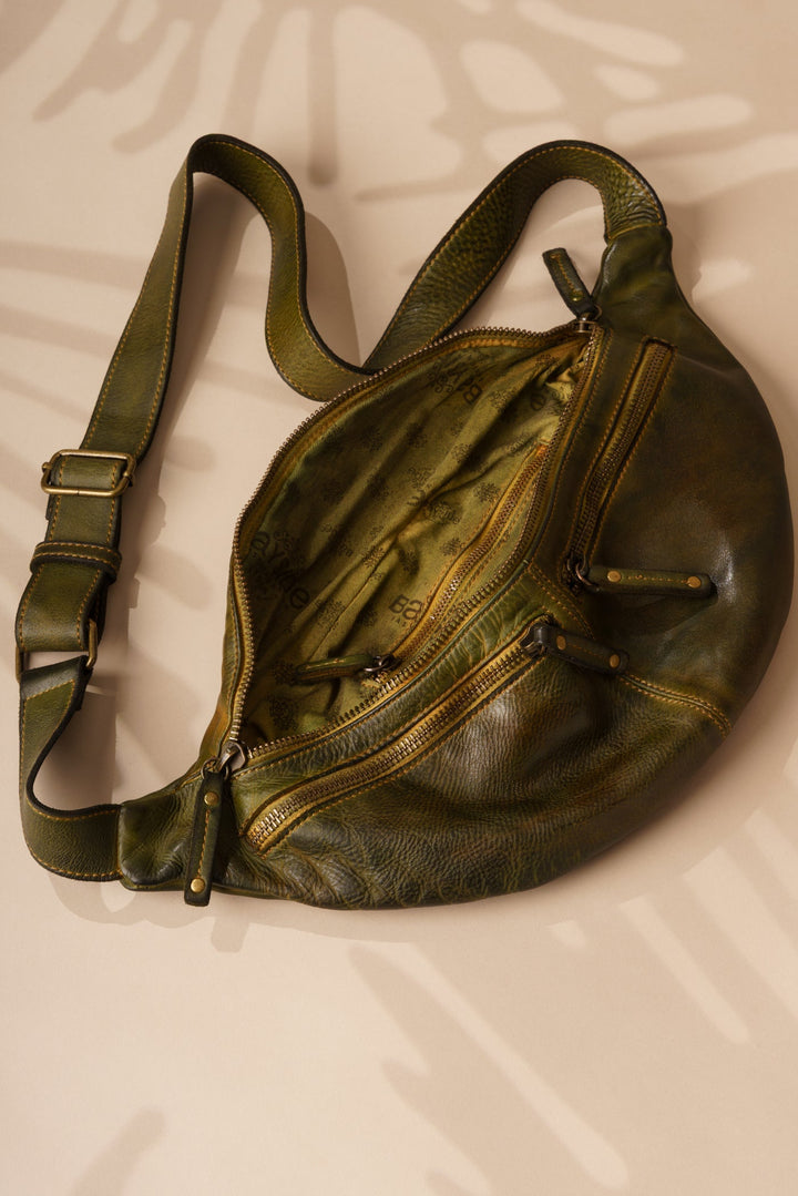 Small Urban Sling Bag Interior with zip pocket - Camouflauge