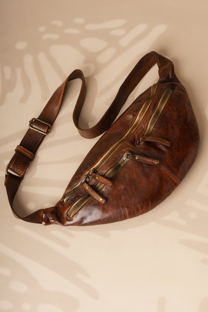 Small Urban Sling Bag - Cigar Brown | Lusher