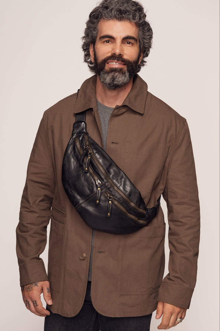 Men's Urban Sling Bag - Black | LUSHER