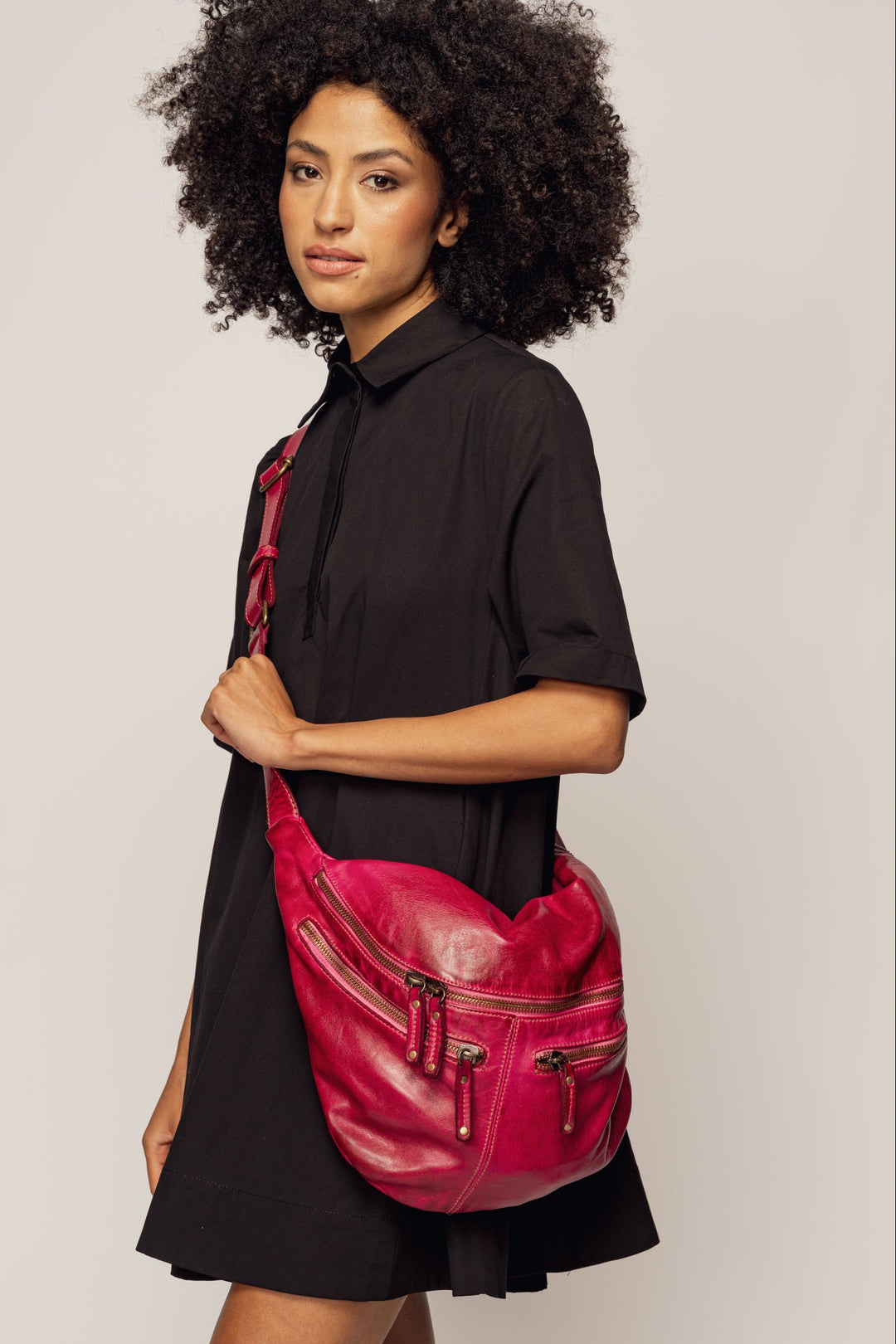 LUSHER URBAN XL SLING AND SADDLE BAG FUCHSIA, LUSHER BAYSIDE84 COLLAB URBAN SLING BAG