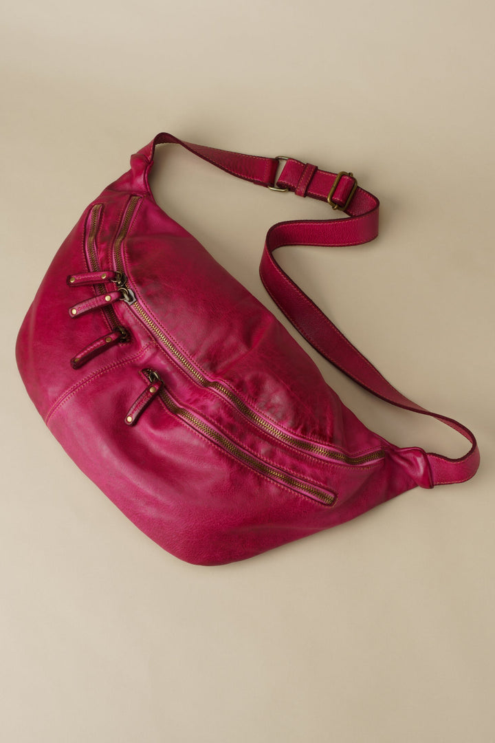 LUSHER URBAN XL SLING AND SADDLE BAG FUCHSIA, LUSHER BAYSIDE84 COLLAB URBAN SLING BAG
