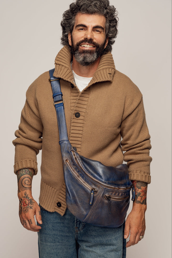 LUSHER XL URBAN SLING AND SADDLE BAG Vintage Denim, LUSHER + BAYSIDE84 COLLAB