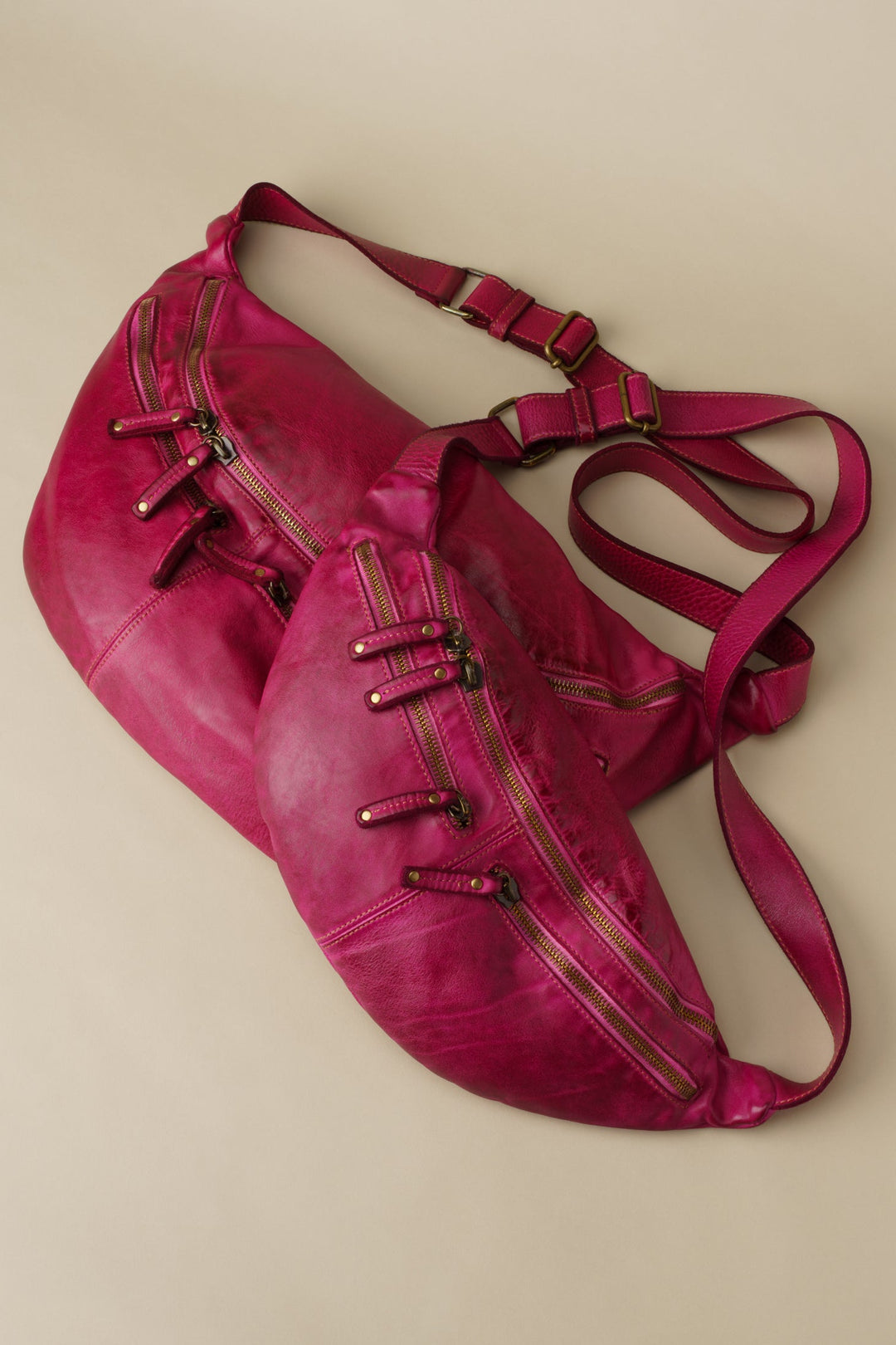 LUSHER URBAN XL SLING AND SADDLE BAG FUCHSIA, LUSHER BAYSIDE84 COLLAB URBAN SLING BAG