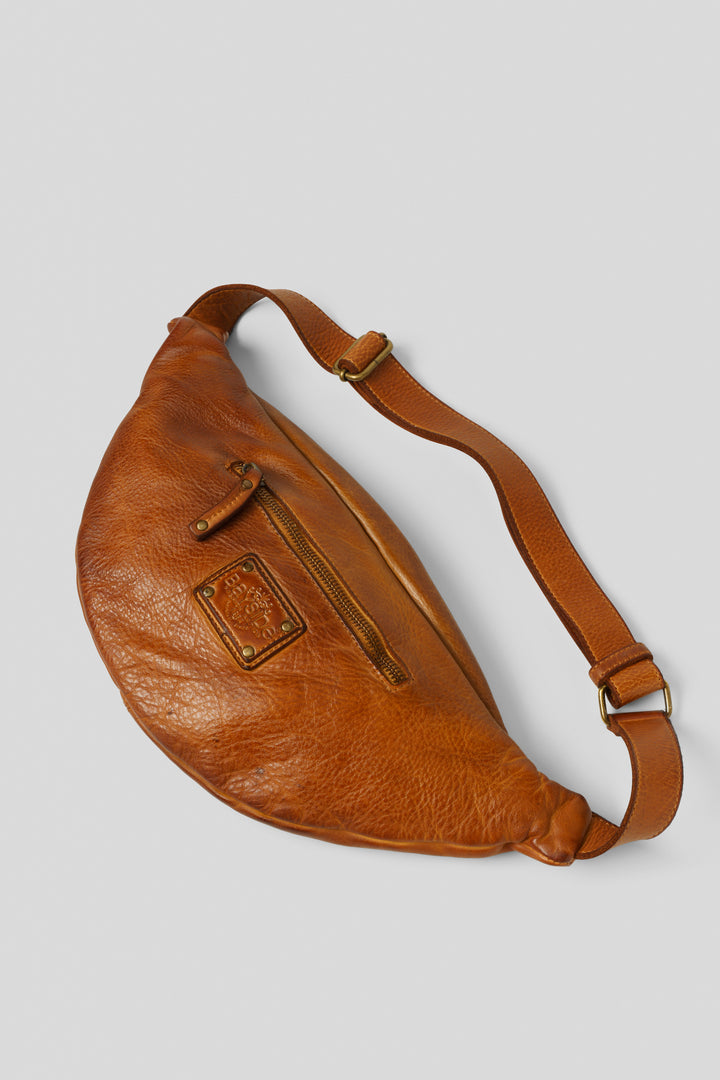 LUSHER URBAN SLING BAG COGNAC, BAYSIDE84 + LUSHER COLLAB URBAN SLING BAG, 