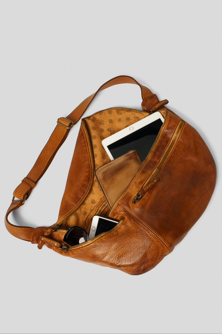 LUSHER URBAN SLING BAG COGNAC, BAYSIDE84 + LUSHER COLLAB URBAN SLING BAG, 