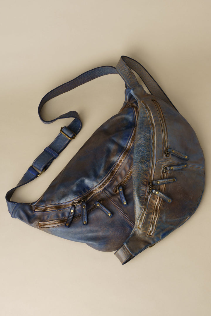 LUSHER XL URBAN SLING AND SADDLE BAG Vintage Denim, LUSHER + BAYSIDE84 COLLAB