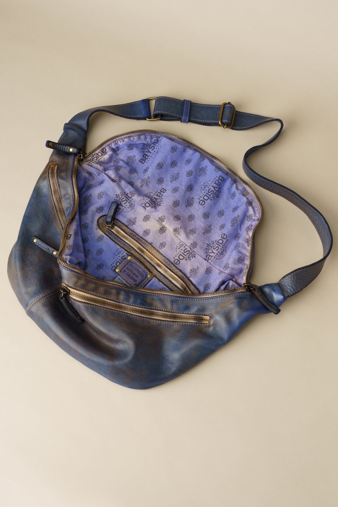 LUSHER XL URBAN SLING AND SADDLE BAG Vintage Denim, LUSHER + BAYSIDE84 COLLAB