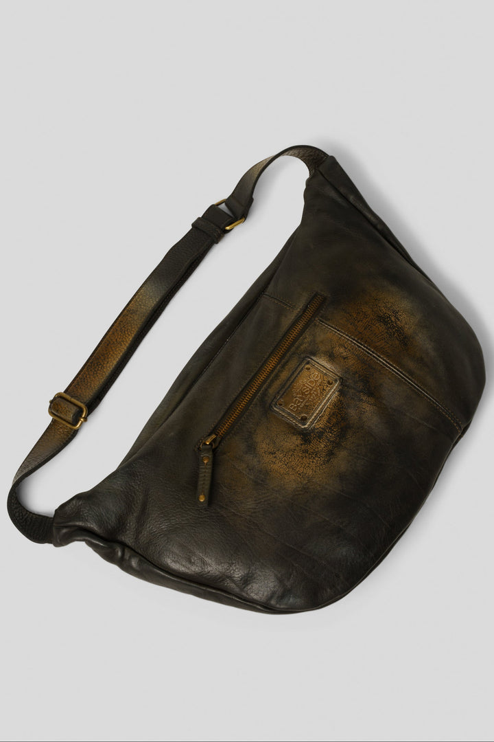 LUSHER XL URBAN SLING BAG COGNAC, BAYSIDE84 + LUSHER COLLAB XL URBAN SLING BAG, 