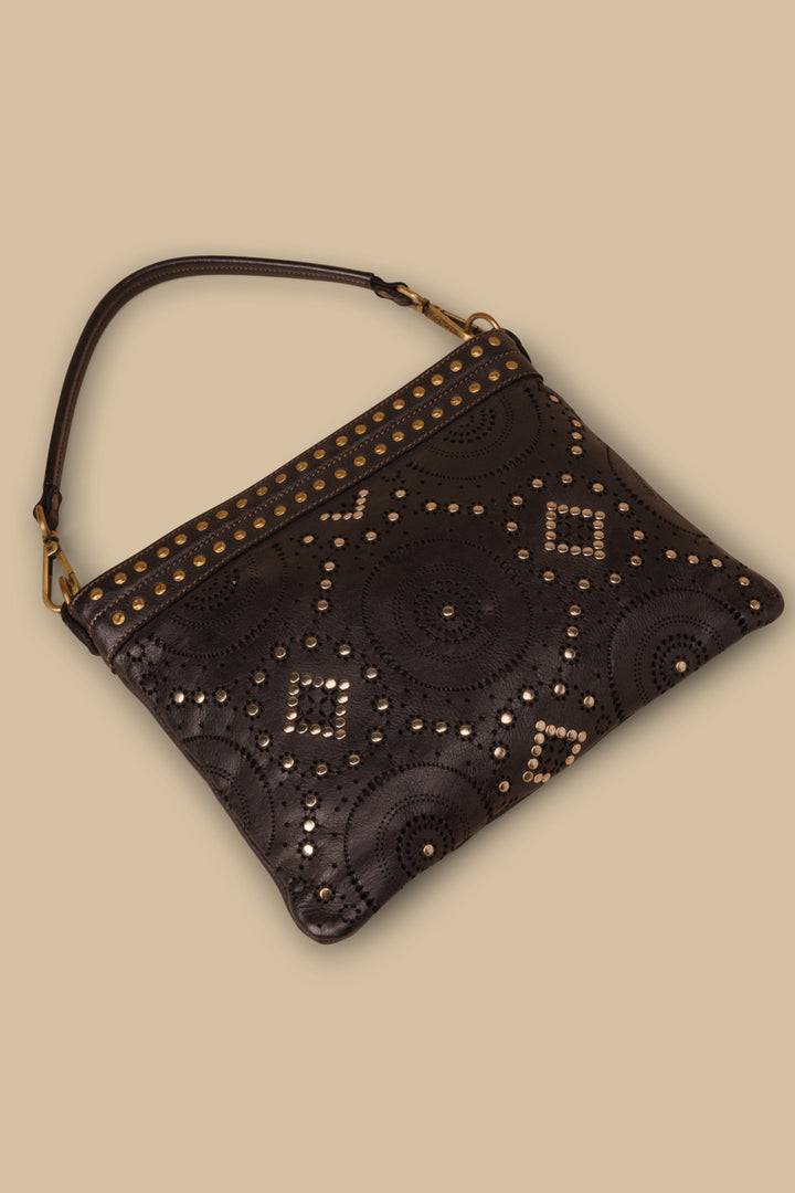 LUSHER WING POUCH AND CROSSBODY BLACK, LUSHER BAYSIDE84 WING POUCH, SOFT BLACK LEATHER POUCH CROSSBODY
