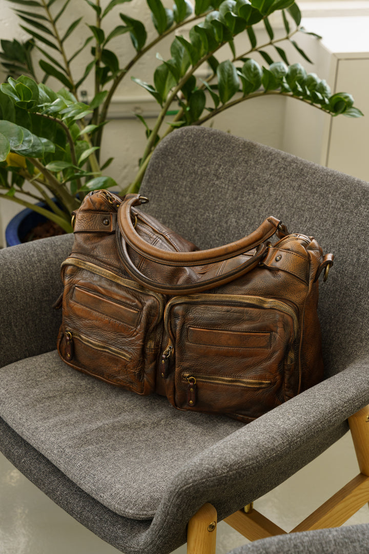 BAYSIDE84 XL Multipocket Tote & Crossbody - Cigar Brown mens