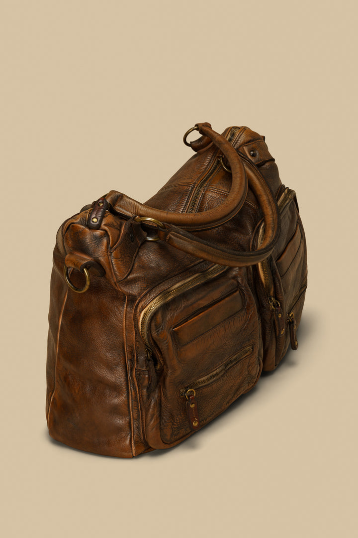 BAYSIDE84 XL Multipocket Tote & Crossbody - Cigar Brown