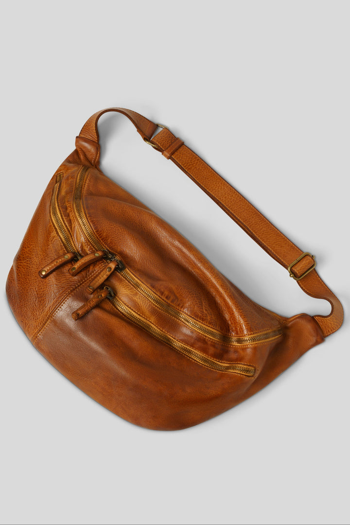 LUSHER URBAN SLING BAG COGNAC, BAYSIDE84 + LUSHER COLLAB URBAN SLING BAG, 